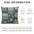 thumbnail image 6 of JRXY Throw Pillow Cover Cushion Covers Pillow Cases Gray Black Orange Owls Car Bedroom 2 Packs White, 6 of 6