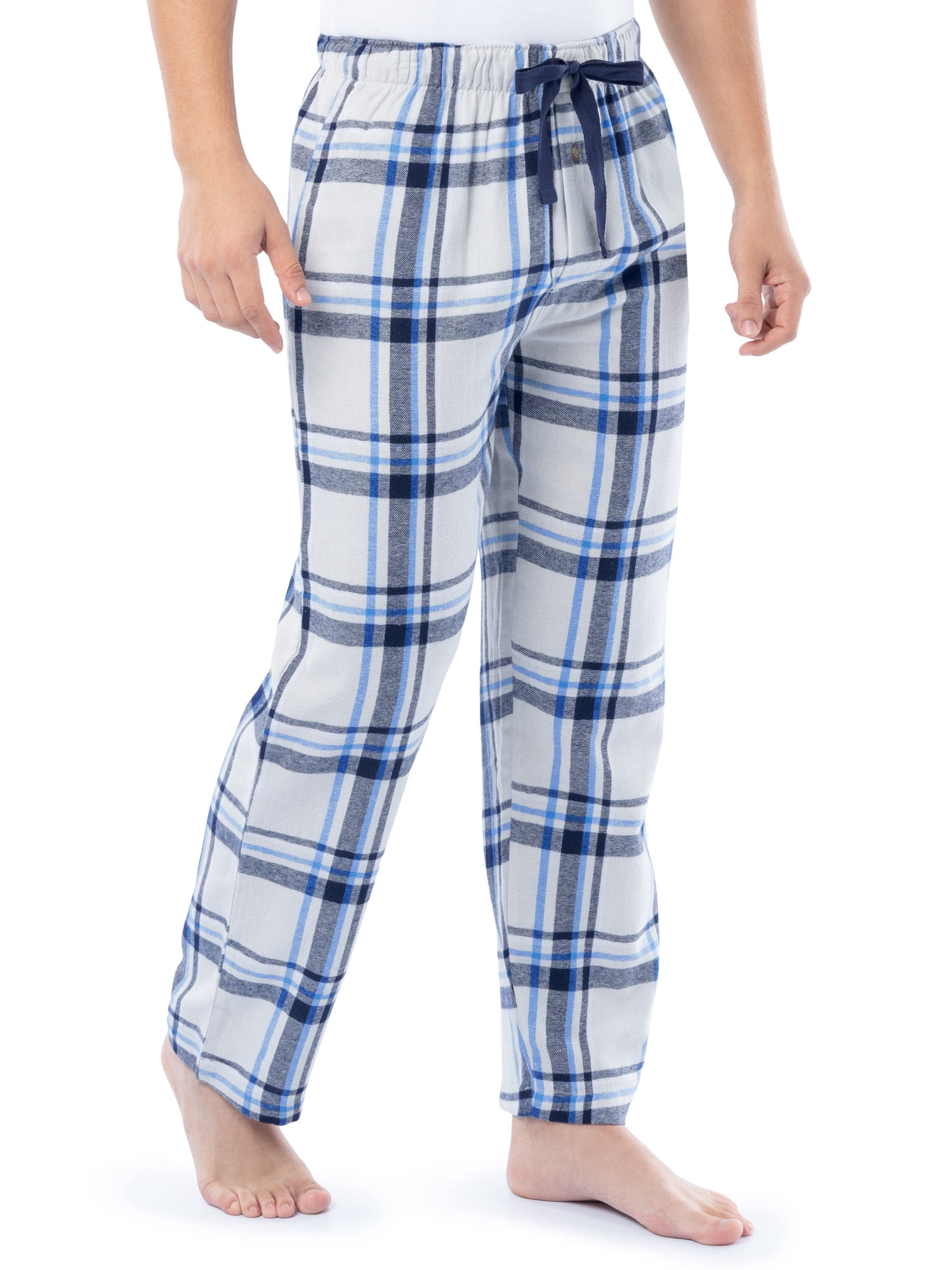 Fruit of the Loom Men's Jersey Knit Top and Flannel Pajama Pants Set, 2-Piece, Sizes S-5XL