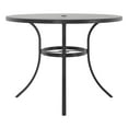 thumbnail image 3 of HOMETRENDS 40-Inch Round Steel Outdoor Dining Table, Black, 3 of 7