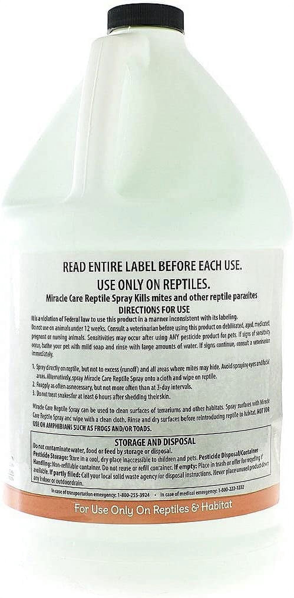 Miracle Corp DeFlea Reptile Mite and Lice Spray 1 gallon