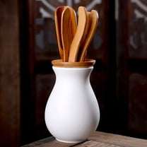 ULTNICE Kung Fu Tea Set Accessories Ceramic Tea Ceremony Tools Kit White 1 Set