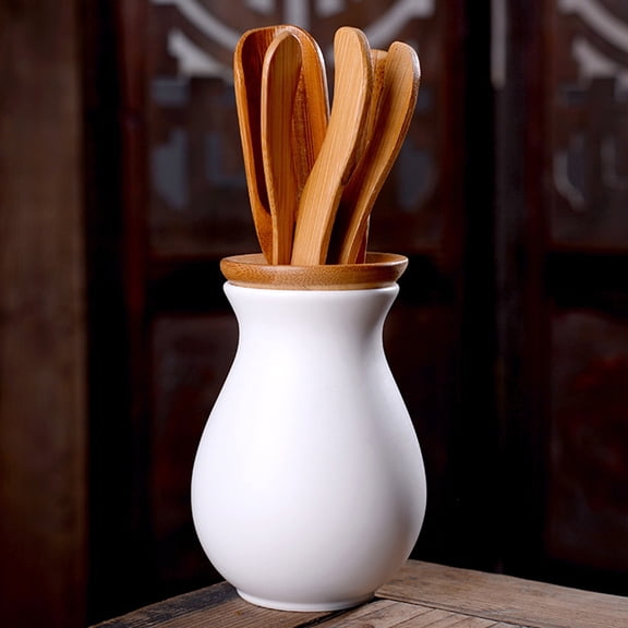 ULTNICE Kung Fu Tea Set Accessories Ceramic Tea Ceremony Tools Kit White 1 Set