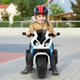 thumbnail image 4 of Costway Kids Ride On Motorcycle BMW Licensed 6V Electric 3 Wheels Bicycle Music & Light Blue, 4 of 8