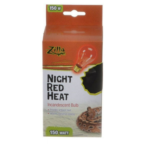 Zilla Incandescent Night Red Heat Bulb for Reptiles - 150w