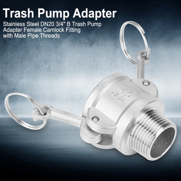 Aluminum Cam Lock Fittings DN20 3/4" Type B Cam and Groove Hose Fitting, Trash Pump Adapter Female Camlock Fitting with Male Pipe Threads