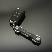 حامل مفاتيح KeySmart Flex ، بلاستيك مرن من البولي كربونات ، يحمل 8 مفاتيح ، للجنسين ، أسود