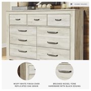 Ashley Furniture Bellaby 7 Drawer Dresser in Whitewash