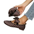 thumbnail image 5 of KEVCHE Womens Polka Dot Satin Bow Knot Round Toe Ballet Flats, Comfort Slip On Shoes, Lightweight Footwear for Casual Summer Party Wear, Retro Mary Jane Ballet Shoes, 5 of 5