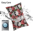 thumbnail image 6 of Yiaed Skull and Roses Print Brushed Microfiber Envelope Pillowcases, Standard,Envelope Closure Pillow Cases(No pillow core)-20"x30", 6 of 6