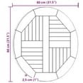 thumbnail image 2 of vidaXL Solid Teak Wood Table Top, 31.5" Round, 1", 2 of 7