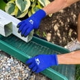 thumbnail image 2 of Guantes de trabajo Wells Lamont 524S pequeños recubiertos de látex azules, 2 of 6