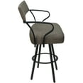 thumbnail image 5 of Carolina Swivel Extra Tall 34" Metal WB Stool - Plumley Cocoa Brown - Gray, 5 of 6