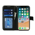 thumbnail image 2 of Flower Embossed Wallet Case for iPhone XS Max, Durable PU Leather Flip Folio Case with Card Slots Magnetic Closure Kickstand and Wrist Strap Shockproof Purse Cover for iPhone XS Max(6.5 inch),Black, 2 of 12