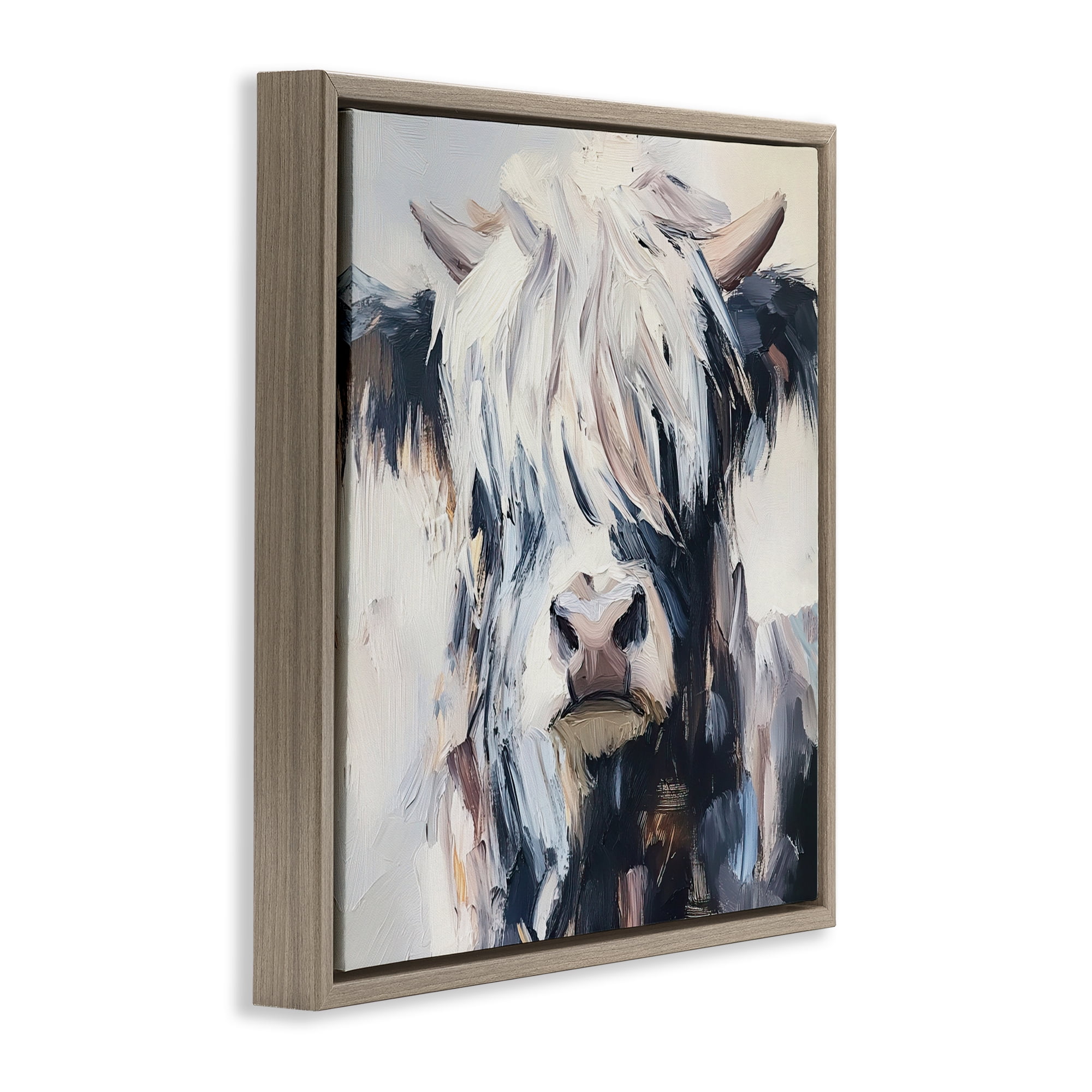 Stupell Industries Scruffy Little Highland Brown Framed Floater Canvas Wall Art, design by Tina LeCour