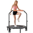 thumbnail image 1 of Soozier 45" Rebounder Trampoline for Adult with Adjustable Handle, Orange, 1 of 10