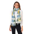 thumbnail image 2 of FORMRS Womens Scarf Winter Soft Long Big Warm Shawls Wrap Tassel Scarves, Retro Lemon Leaves, 2 of 9