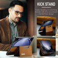 thumbnail image 3 of SaniMore Case for Samsung Galaxy Z Fold 5 7.6" 2023, Retro PU Leather Case Soft TPU Inner Detachable Magnetic Folding Card Pocket Flip Kickstand Anti-drop Shockproof Protectiive Cover, Brown, 3 of 11