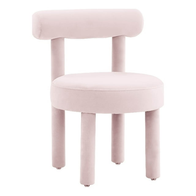 TOV Furniture Carmel Blush Velours Rembourré Accent Chaise
