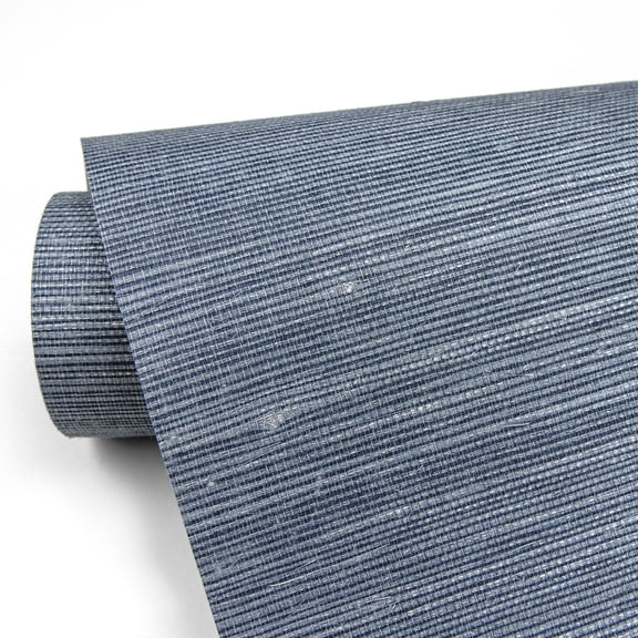 2829-82026 Lamphu Blue Real Grasscloth Wallpaper A-Street Prints Traditional Texture Pattern