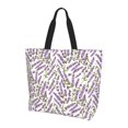 thumbnail image 2 of Zufioo Lavender Flowers for Women's Single-shoulder Shopping Bag, Large-capacity Handbag Storage Bag, Commuter Bag Campus Bag Travel Bag-One Size, 2 of 9