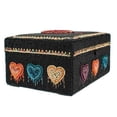 thumbnail image 4 of Mary Frances Love all Around Beaded Box Large Black hearts Heart Red Blue NEW, 4 of 6