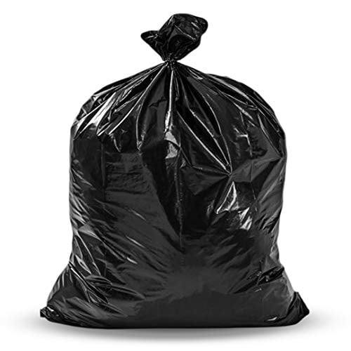 Storag X-Large 65 Gallon Black Trash Bags 50 Pack Heavy Duty Bags For Garbage 