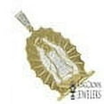 thumbnail image 3 of Men's Classic Mother Merry .33ctw Genuine Real Diamond Medallion Pendant Charm 14k Yellow Gold Finish, 3 of 6