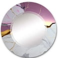 thumbnail image 3 of DESIGN ART Designart 'Abstract Geode Pink III' Printed Abstract Marble Wall Mirror 32in.x32in., 3 of 5