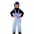 thumbnail image 4 of CPNG Kid's Boys Girls Snow Bib Pants Winter Windproof Ski Pants Outdoor Thickened Insulated Warm Snow Ski Bib Overalls(Light Violet,13-14 Years), 4 of 7