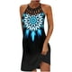 thumbnail image 1 of Vestido de playa con tirantes estampados huecos sin mangas con cuello redondo de verano para mujer Pompotops ghjkhdj5977, 1 of 5