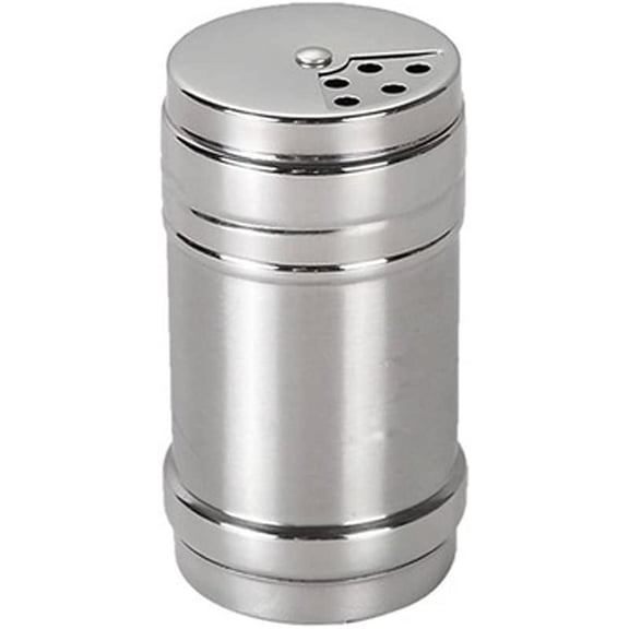 Stainless Steel Dredge Salt/Sugar/Spice/Pepper Shaker Seasoning Cans with Rotating Cover