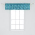 thumbnail image 2 of Ambesonne Bird Window Valance, Surreal and Whimsical Birdies, 42" x 12", Sea Blue Pale Orange, 2 of 3
