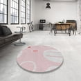 thumbnail image 3 of Ahgly Company Indoor Rectangle Patterned MistyRose Pink Novelty Area Rugs, 4' x 6', 3 of 6