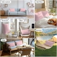 thumbnail image 6 of Pink Outdoor Pillow Covers, Waterproof Decorative Throw Pillowcases Set of 2, Farmhouse Pink Decor Couch Cushion Cases with Zipper for Outside Patio Garden Sofa 20"x12", 6 of 9