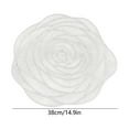 thumbnail image 3 of Round Rose Gold Placemats Set of 1 Tablemats Flower Vinyl Place Mats Table Setting Kitchen Table Mats for Dining Table Holiday Wedding Decorative 15x15 in, 3 of 6