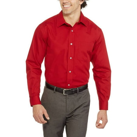 Big Men's Long Sleeve Poplin Dress Shirt