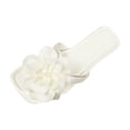 thumbnail image 2 of Samdudou Slide Sandals for Women Square Open Toe Slip On Flats 3D Floral Embellished Wide Strap Summer Shoes Dressy Casual Elegant Footwear Beach Wedding Party Vacation Travel Staples, 2 of 9