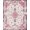 Ivory Pink Blue, Pattern 8, variant on ODIKA Entryway Farmhouse Border Medallion Distressed Vintage Southwestern Stain Resistant Low Profile for Dorm Room, Small Living Apartment