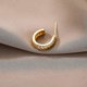 thumbnail image 4 of 2026 Women earring girl stud ear Drop IFMIA Vintage Snake Charm Gold Round Ear Clips Trend Ear Cuffs Vale, 4 of 5