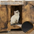 thumbnail image 7 of Accreate Cat Litter Box Enclosure 55.1" Double Litter Box Furniture Large Cat Box Enclosure Kitty Litter Box for 2 Cats Hidden Cat Litter Cabinet Double Cage with Cat Litter Pad Rattan Door, 7 of 7