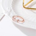 thumbnail image 2 of IBAOLEA Hollow Out Heart Shape Open Adjustable Rings Women Girl Simple Metal Love Crystal Ring, 2 of 2