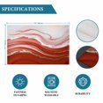 thumbnail image 6 of Red Waves Abstract Placemats Set of 8, Modern Fluid Water Ripple Striped Placemats for Dining Table, Place Mats for Kitchen Tabletop, Waterproof Wipeable Dining Table Mats Set, 6 of 9