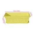 thumbnail image 2 of 3pcs Resin Rectangular Planting Pot Drainage Hole Vegetable Flower Planter Home Garden Plant Tray, 2 of 10
