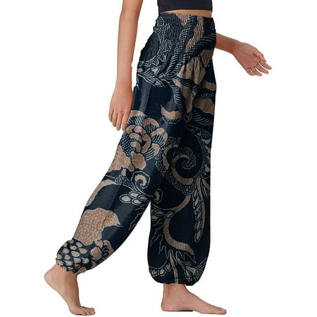 

Jpgif Women s Comfy Boho Pants Loose Yoga Pants Hippie Pajama Lounge Wide Leg Pants