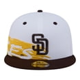 thumbnail image 2 of Men's New Era White/Brown San Diego Padres 9FIFTY Snapback Hat, 2 of 7