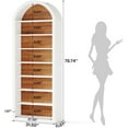 thumbnail image 2 of Tribesigns 8-Tier Tall Shoe Cabinet, White Wooden Shoe Organizer Rack for Closet Entryway, 2 of 7