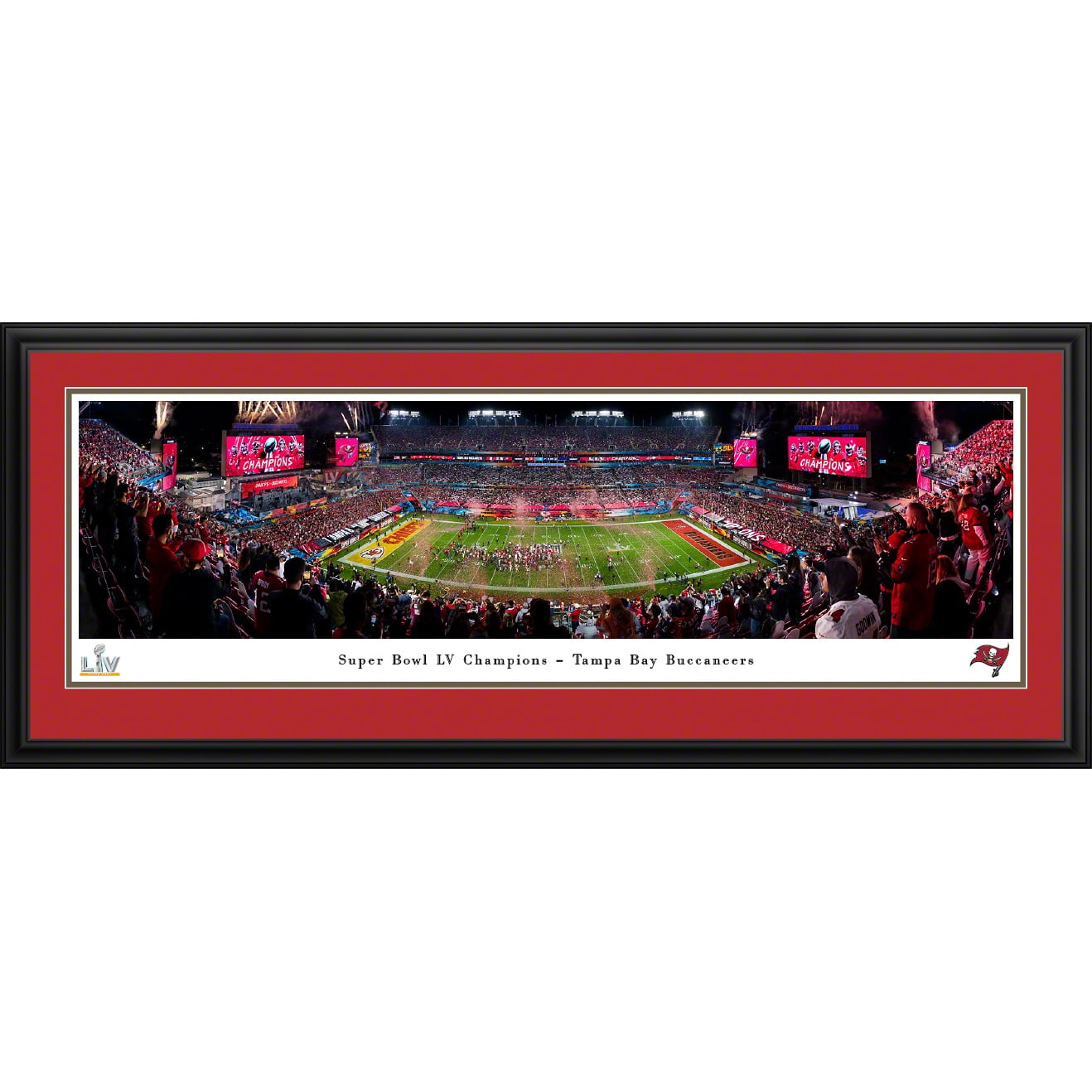 Super Bowl LV Champions - Tampa Bay Buccaneers 2021 Panoramic Posters and Framed Pictures by Blakeway Panoramas