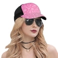 thumbnail image 5 of Lsque Breast Cancer Pink Ribbons Awareness Printed Trucker Hat - Baseball Cap for Men Women - Breathable Mesh Side, Adjustable Fit - for Casual Wear, 5 of 7
