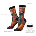 thumbnail image 4 of Picia Cowboy Boots With Flowers Print Athletic Socks for Men & Women – Cushioned Moisture-Wicking Crew Socks for Sports, Running, and Training, Soft & Breathable Size 5-11, 4 of 6