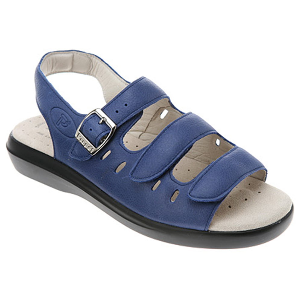 Propet - Women's Propet BREEZE Strap Sandals BLUE 8 (4E) - Walmart.com ...